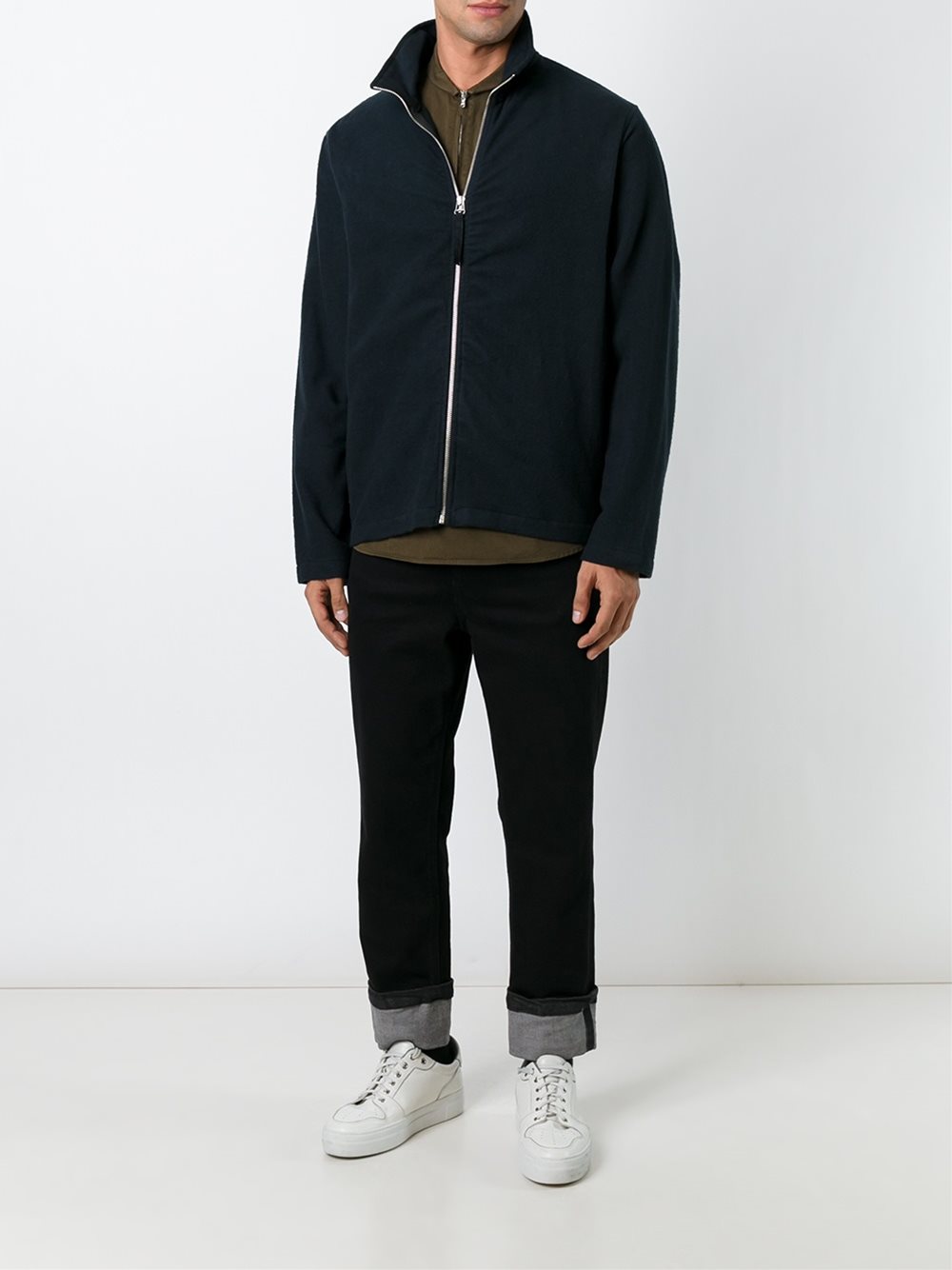 zipped boxy jacket 