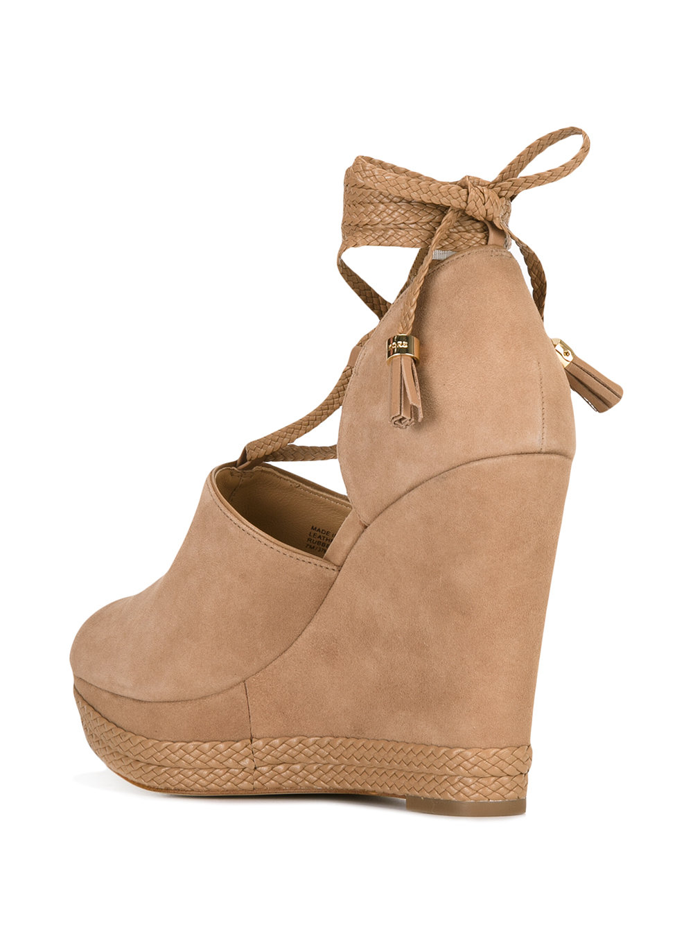 wedge lace-up pumps