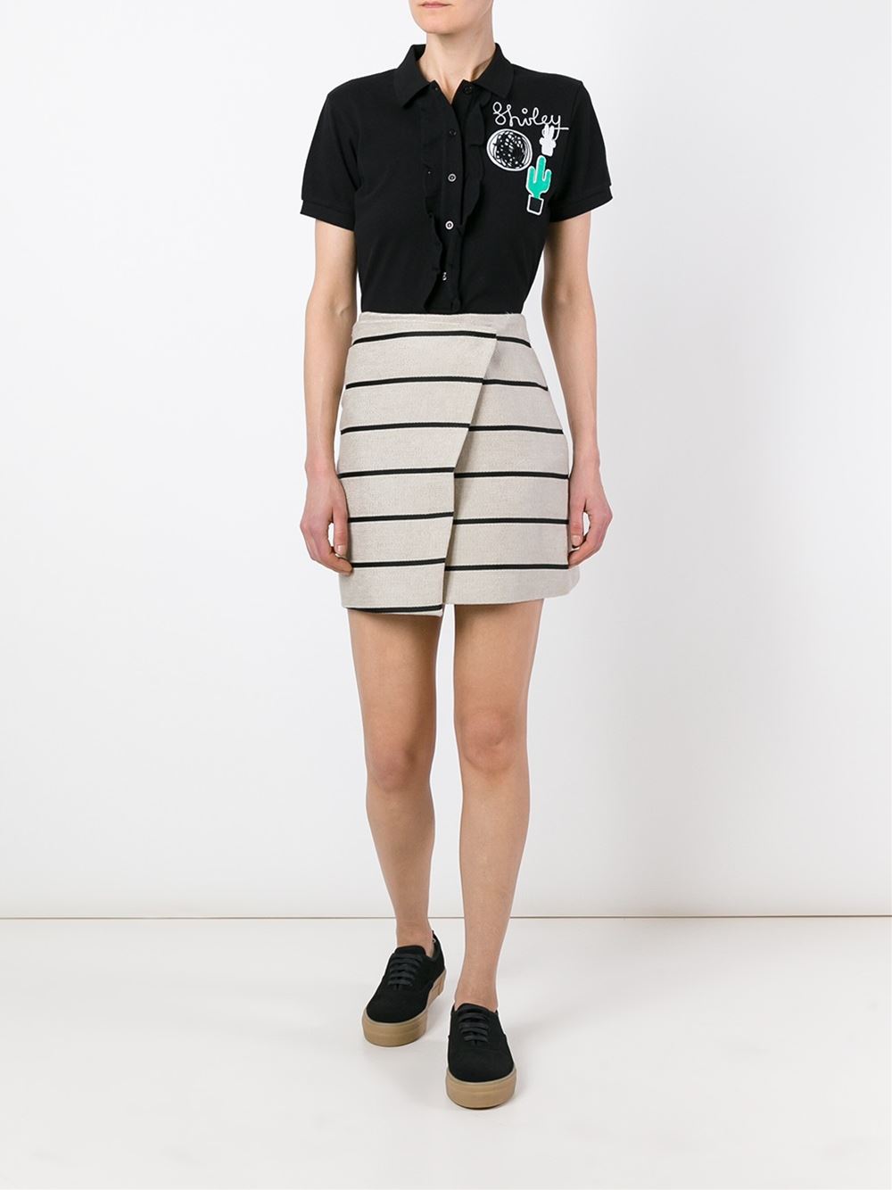 'Shirley frill'Polo领T恤