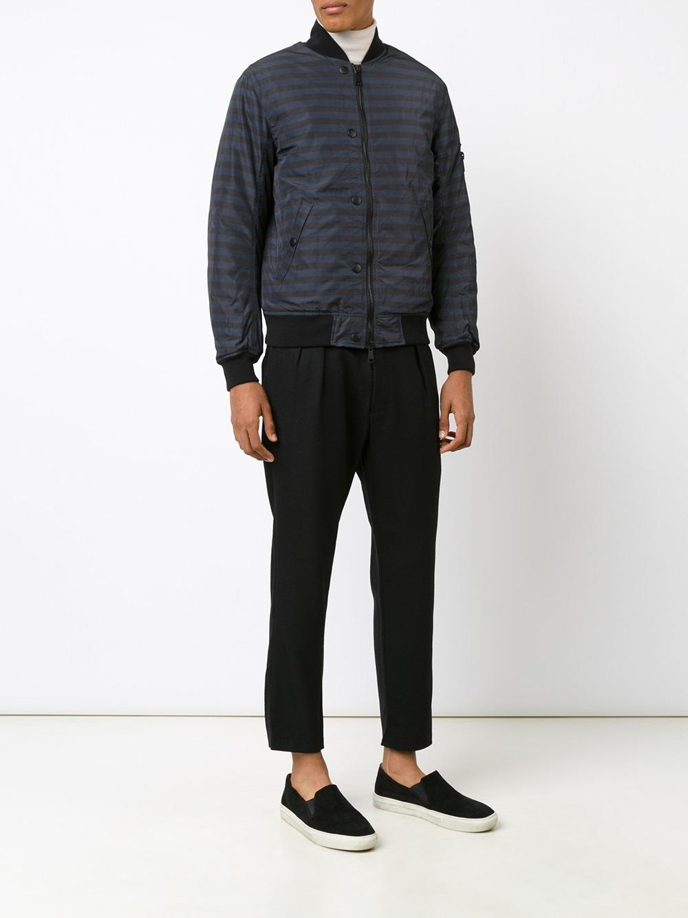 striped bomber jacket