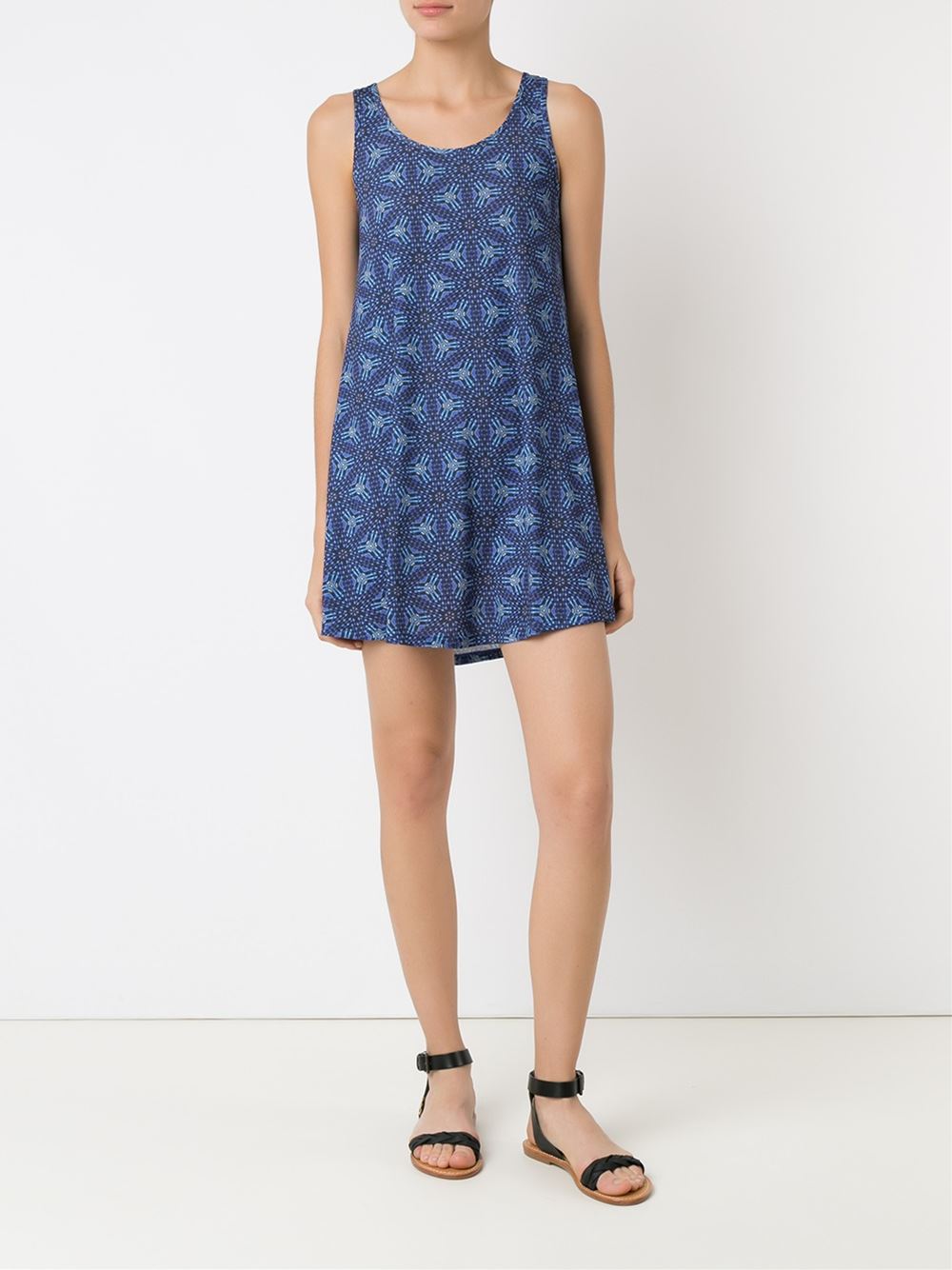 round neck printed dress