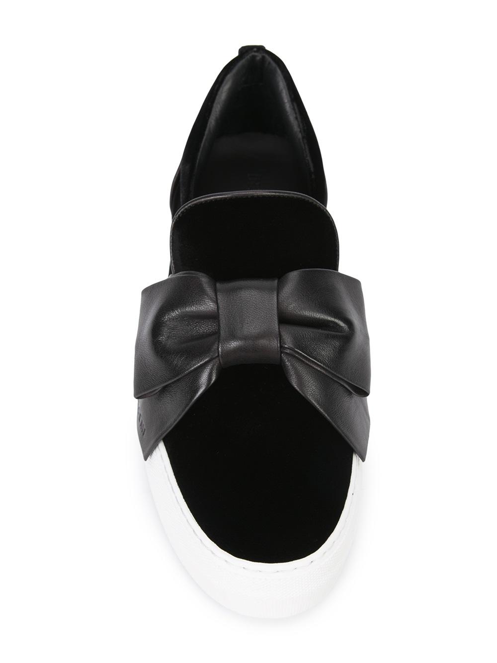 front bow slip-on sneakers