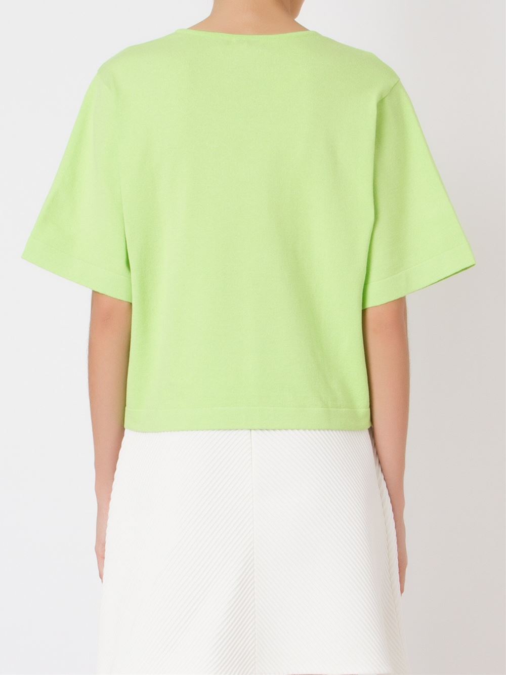 v-neck knit blouse