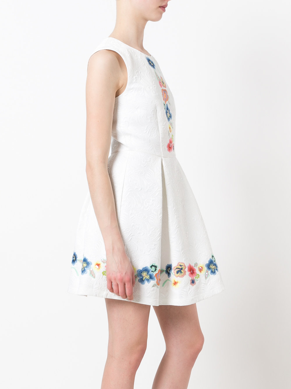 embroidered jacquard dress