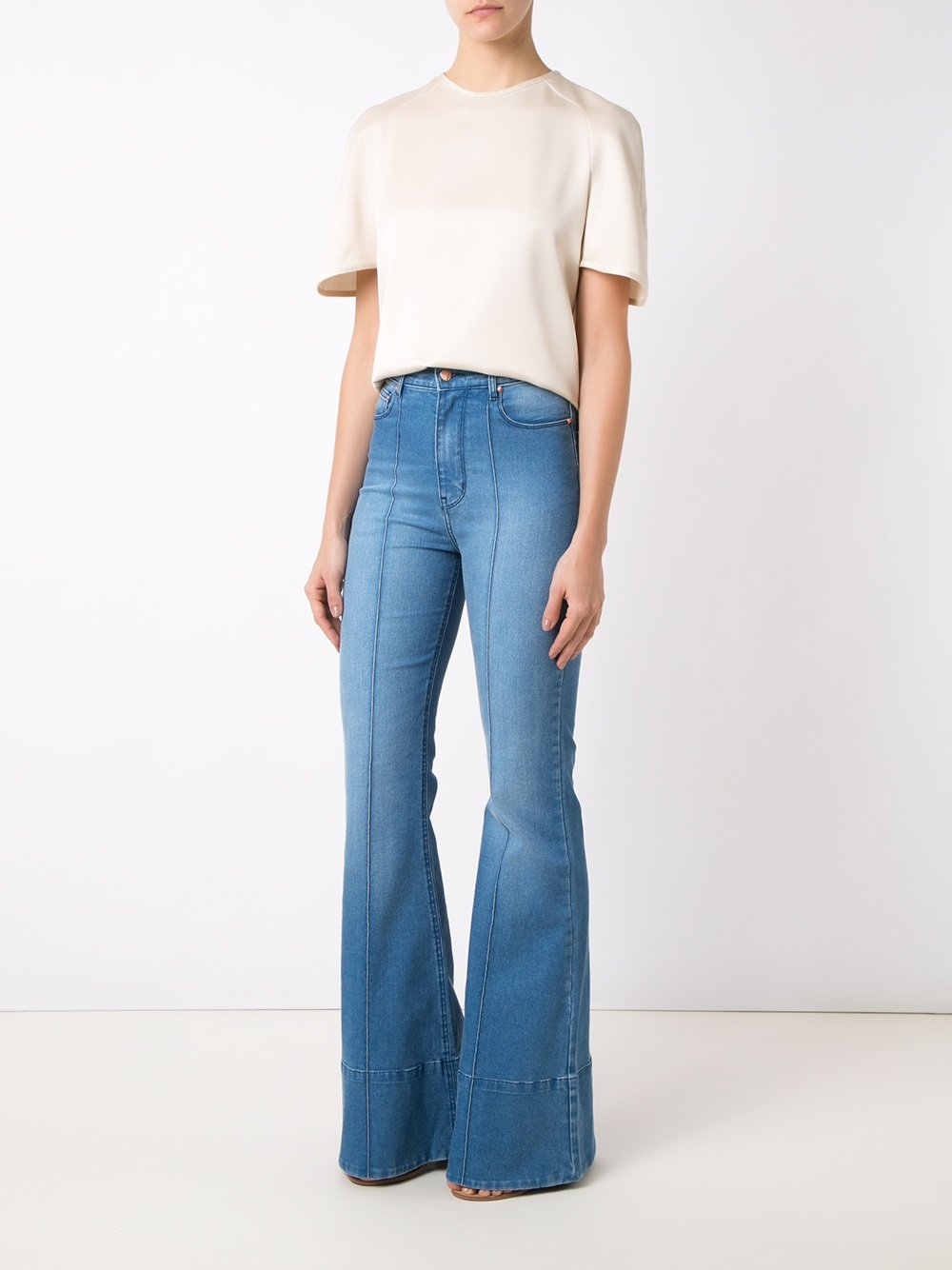 high waist flared jeans