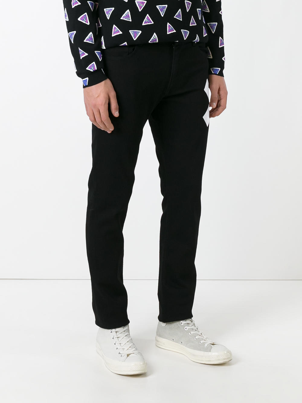 x print slim-fit jeans