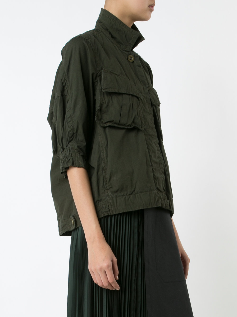 cropped military jacket