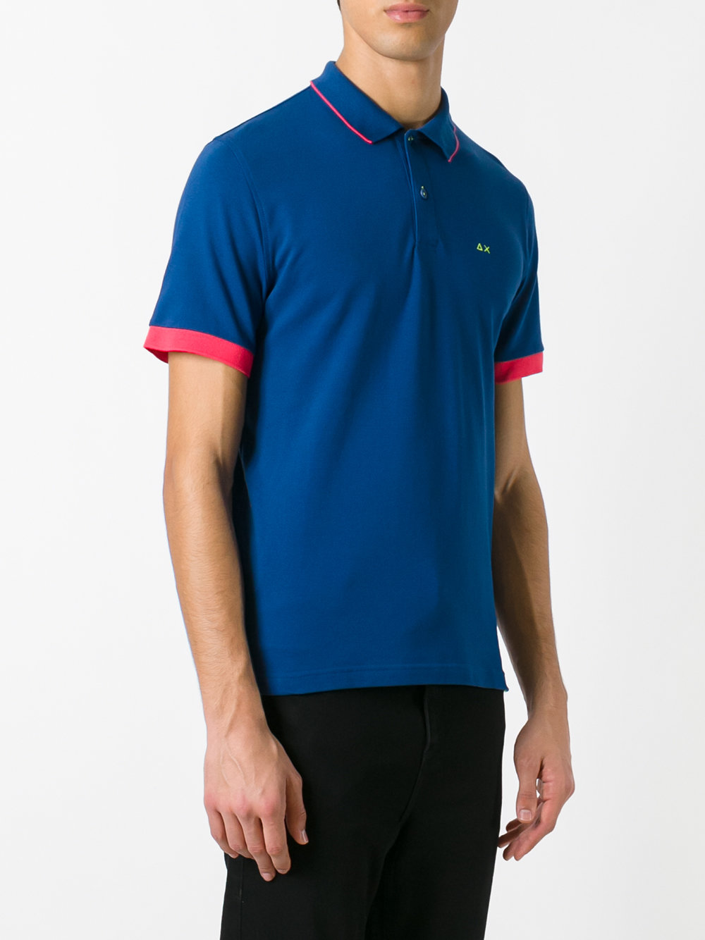contrast polo shirt