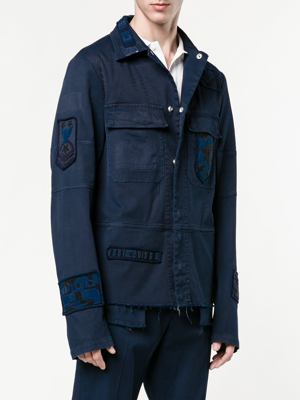 beaded badge jacket