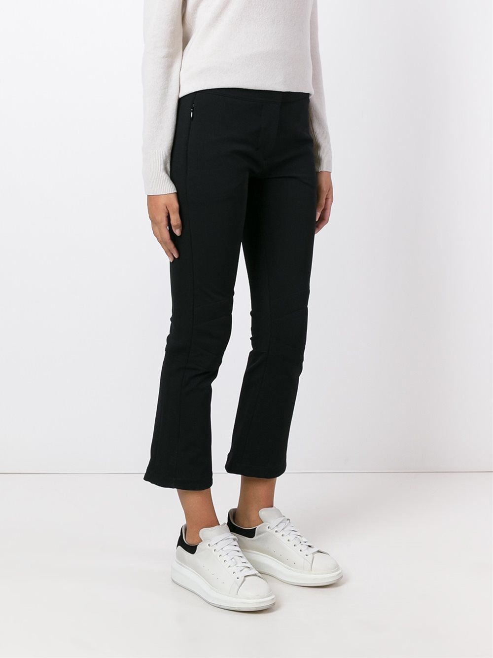 cropped flared trousers