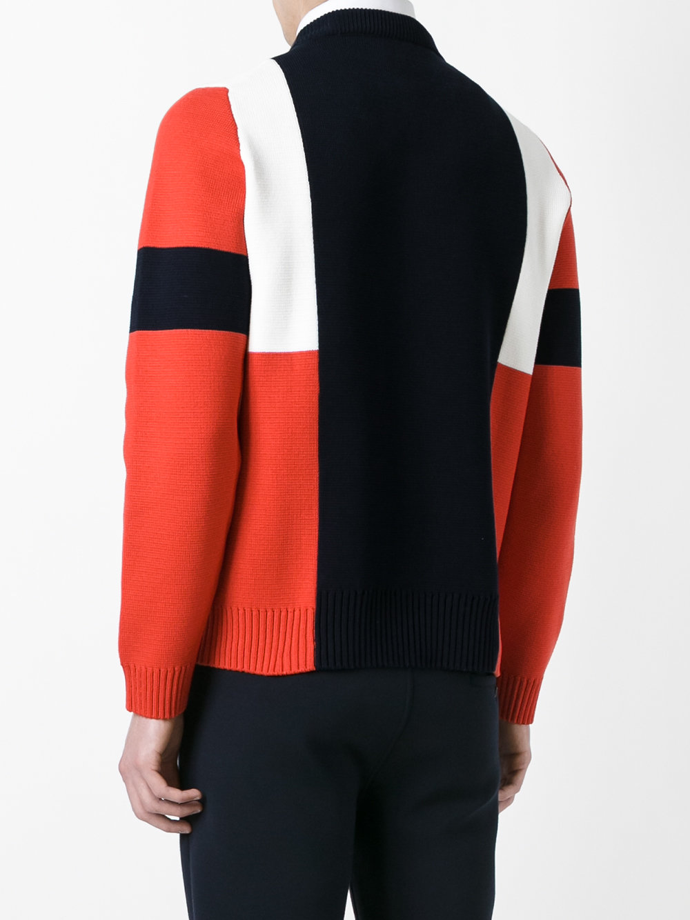 colour block knitted jumper