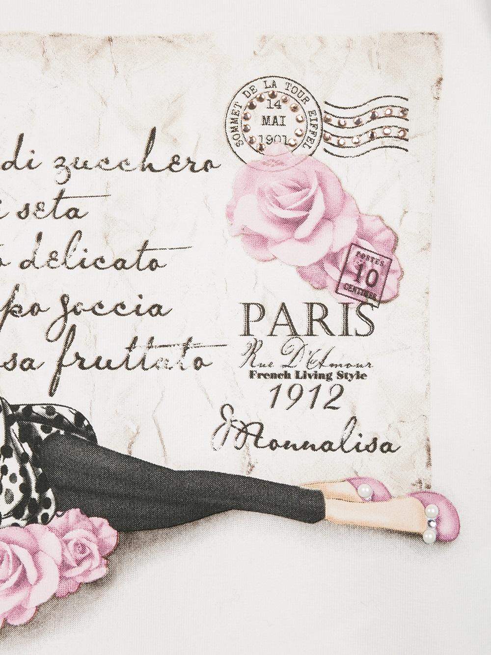 girl Paris print T-shirt