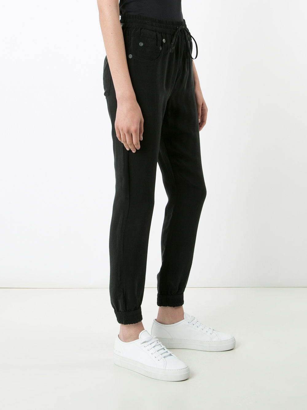 cropped drawstring trousers