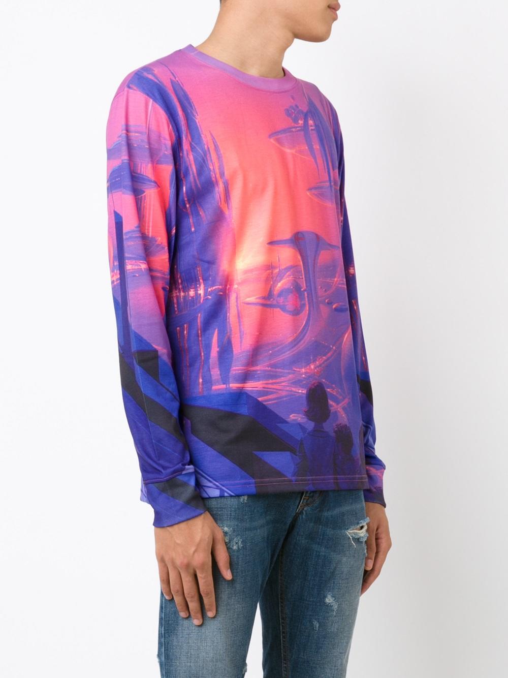 'Cyber Castle' long sleeved T-shirt