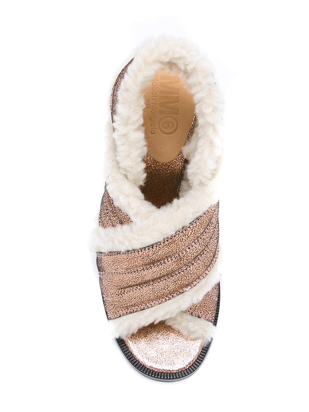 shearling sandals