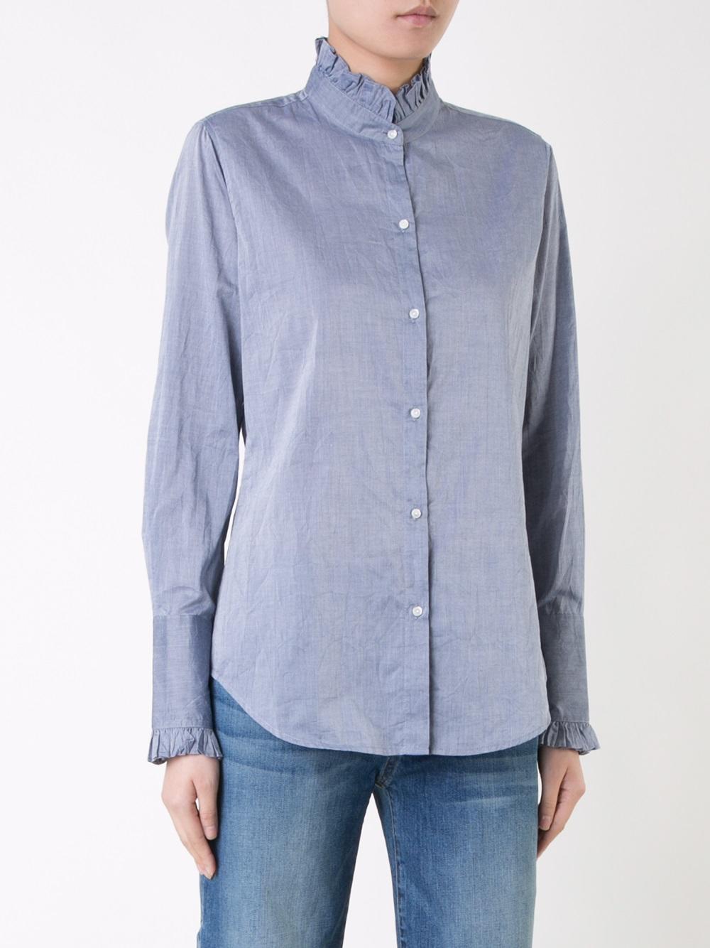 pleated collar shirt 