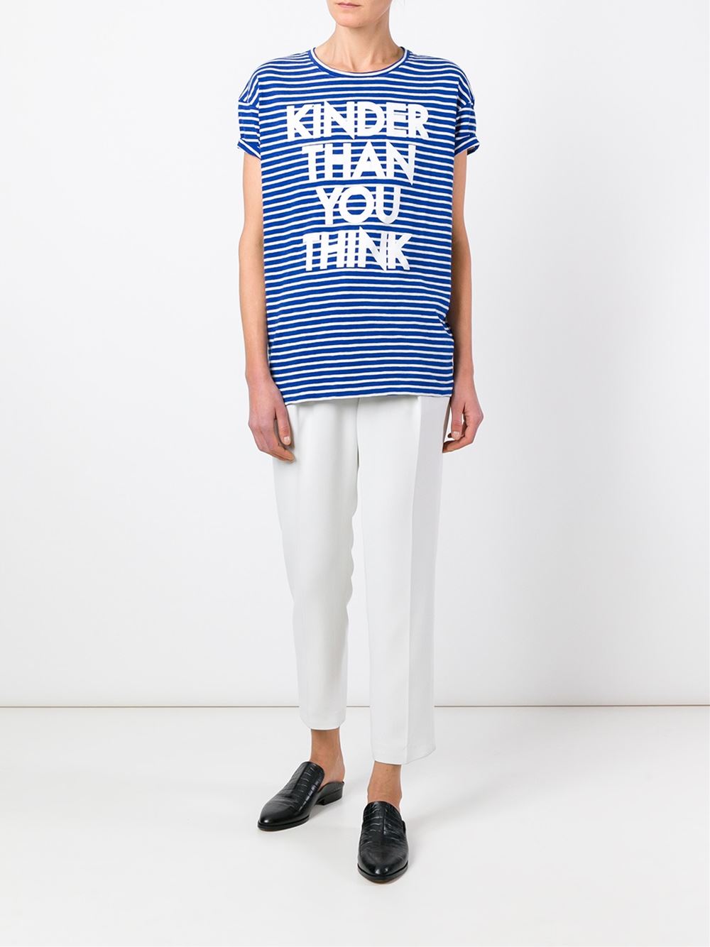 kinder than you think印花T恤