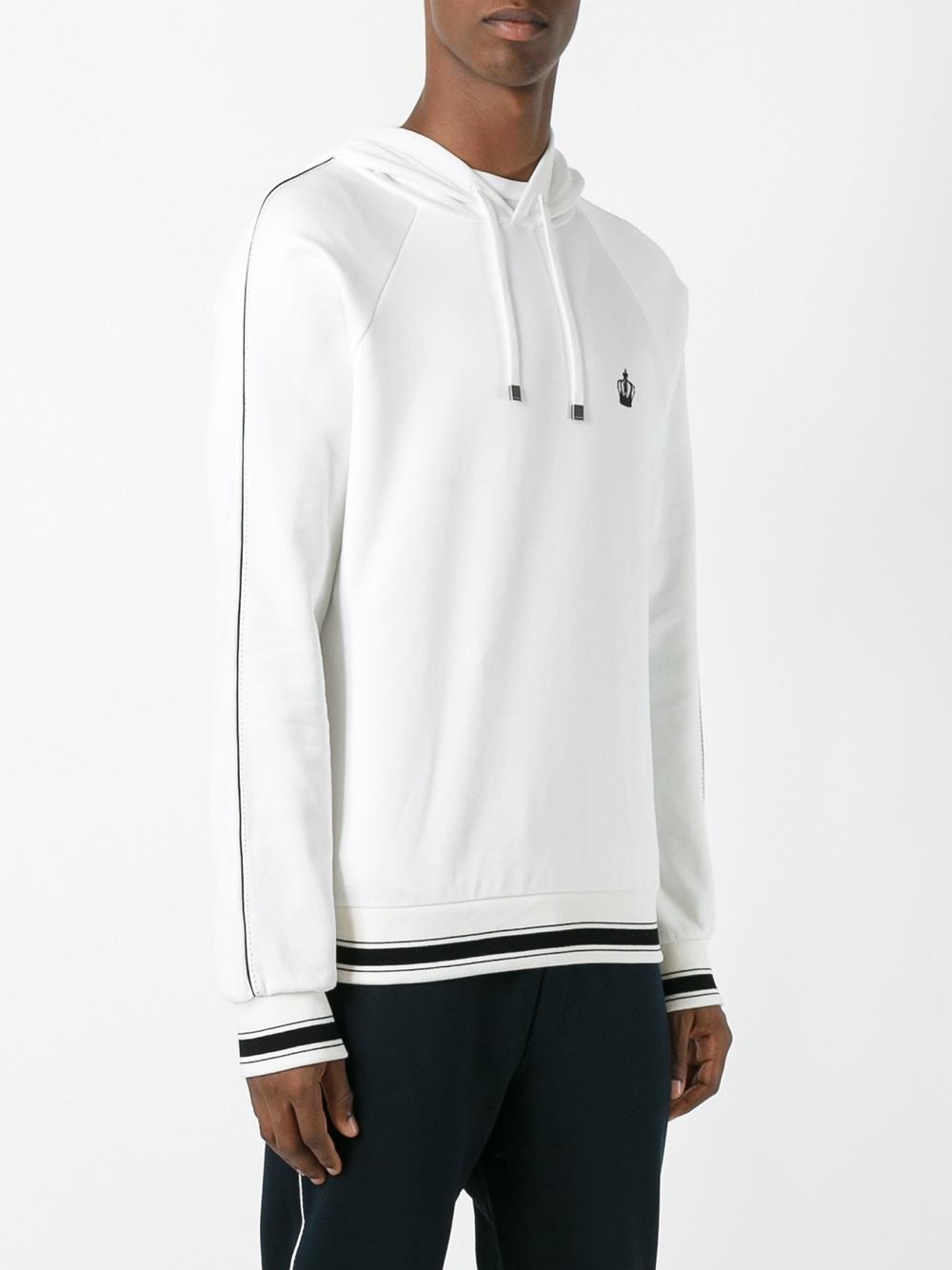 embroidered crown hoodie