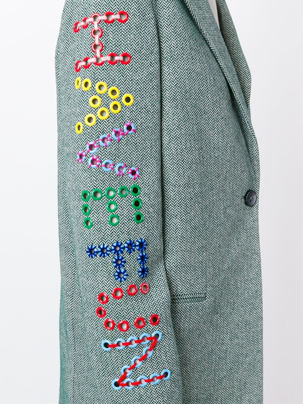 have fun eyelet detail coat