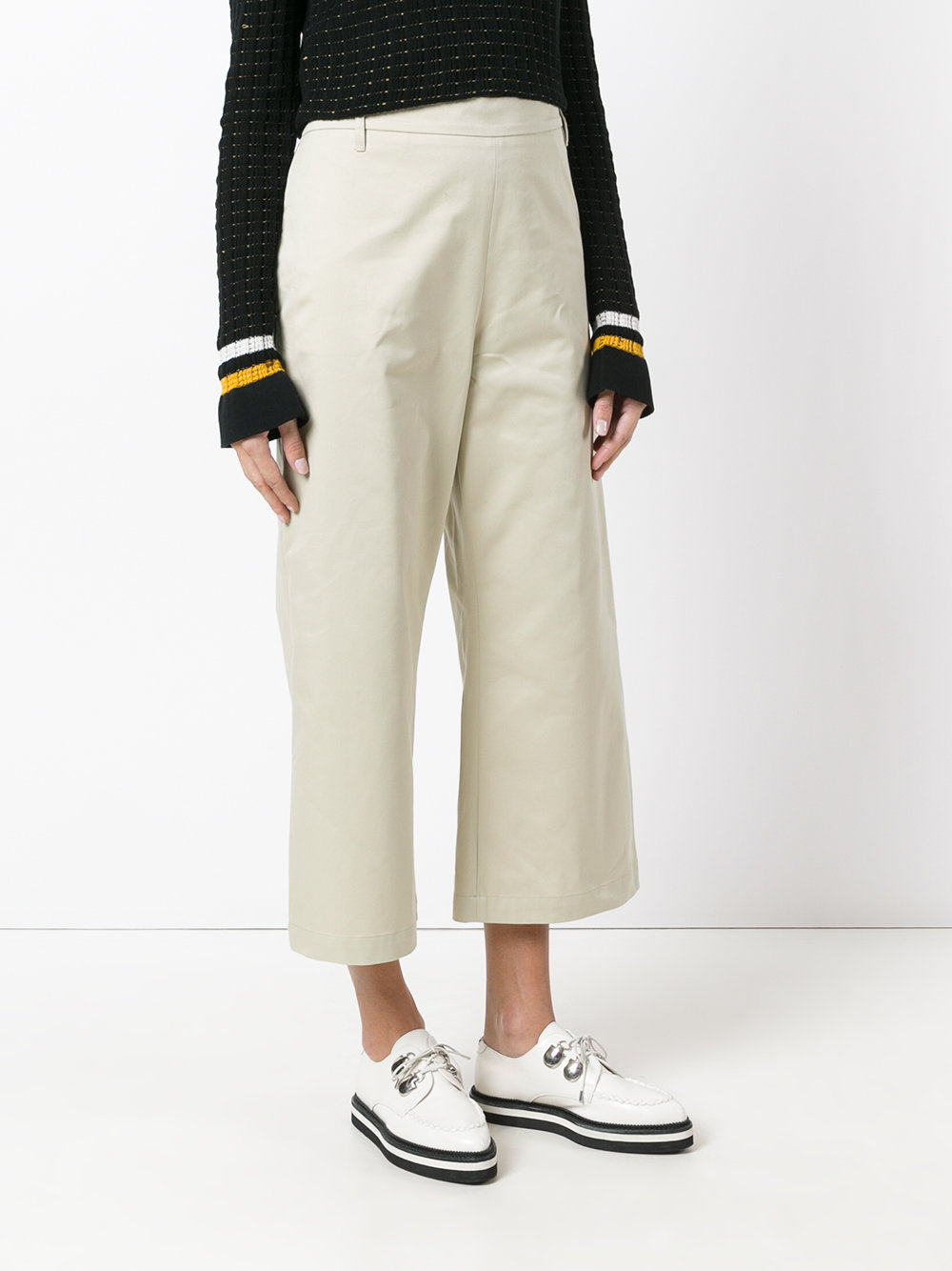 cropped wide-leg trousers