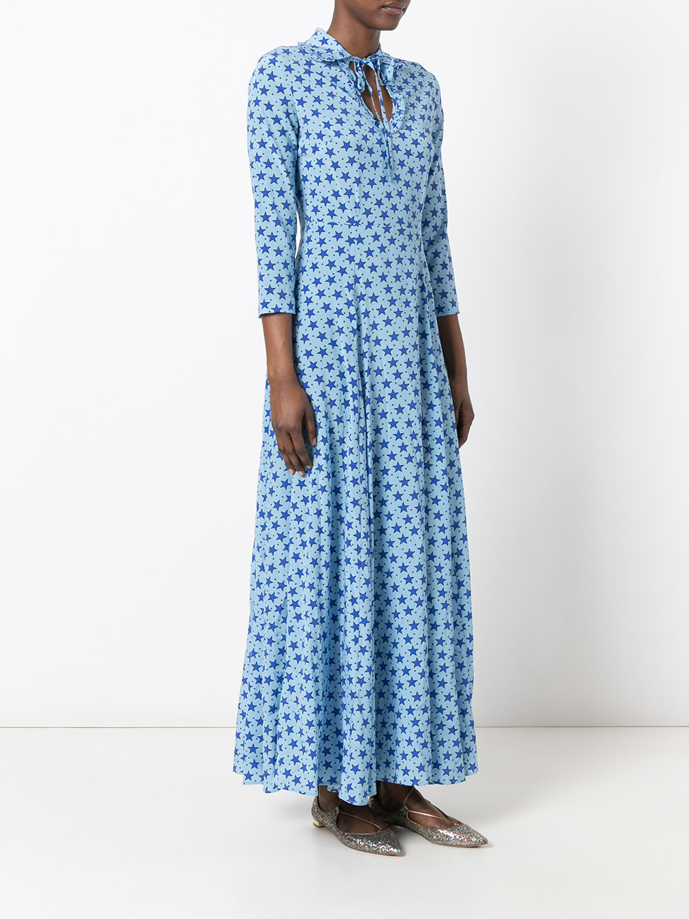 long star print dress