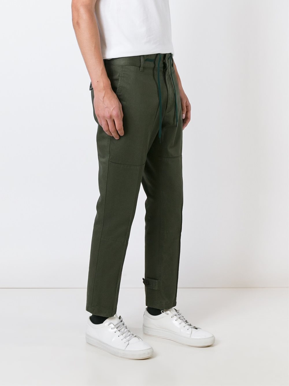 drawstring chino trousers 