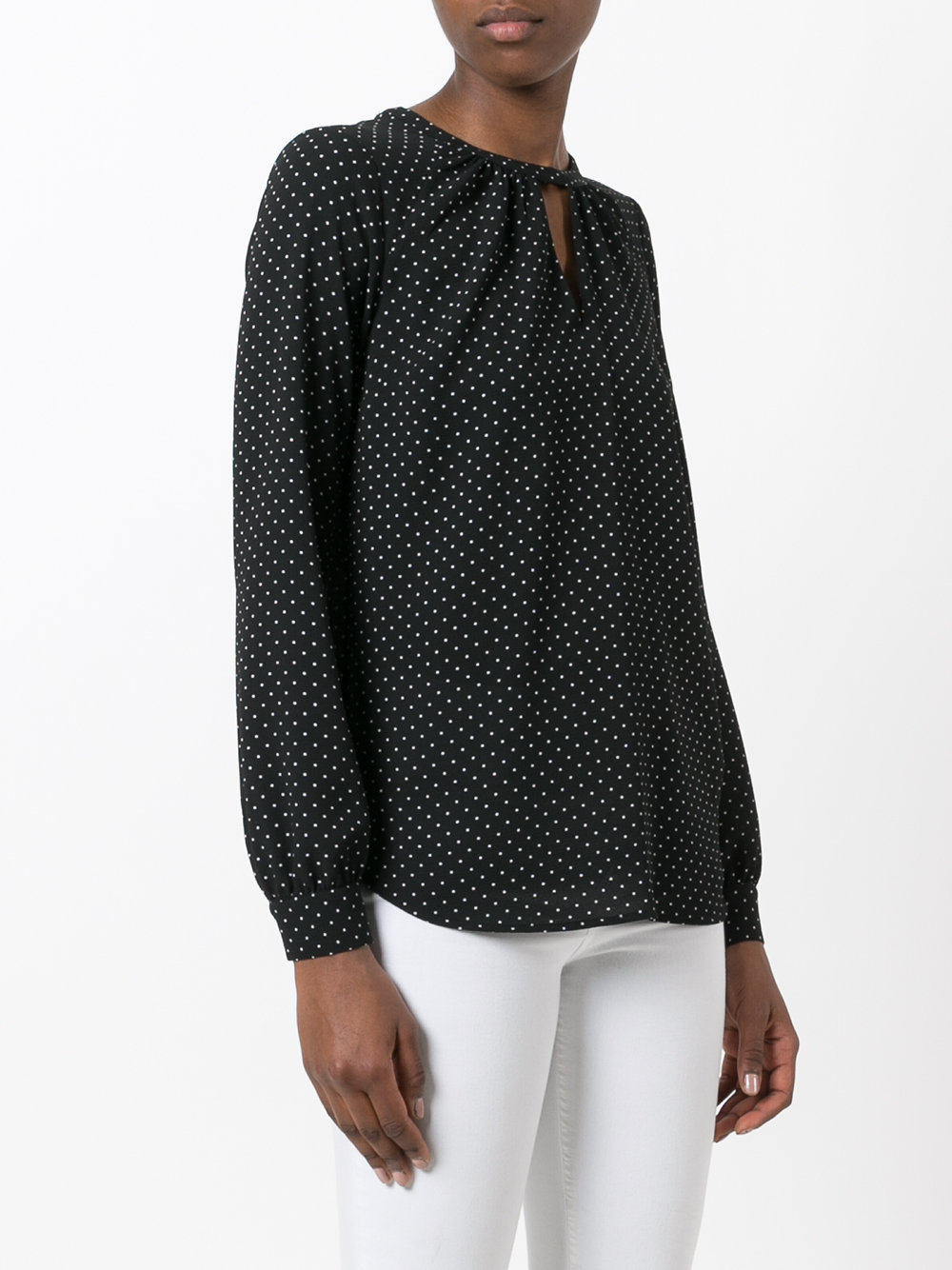 keyhole detail blouse