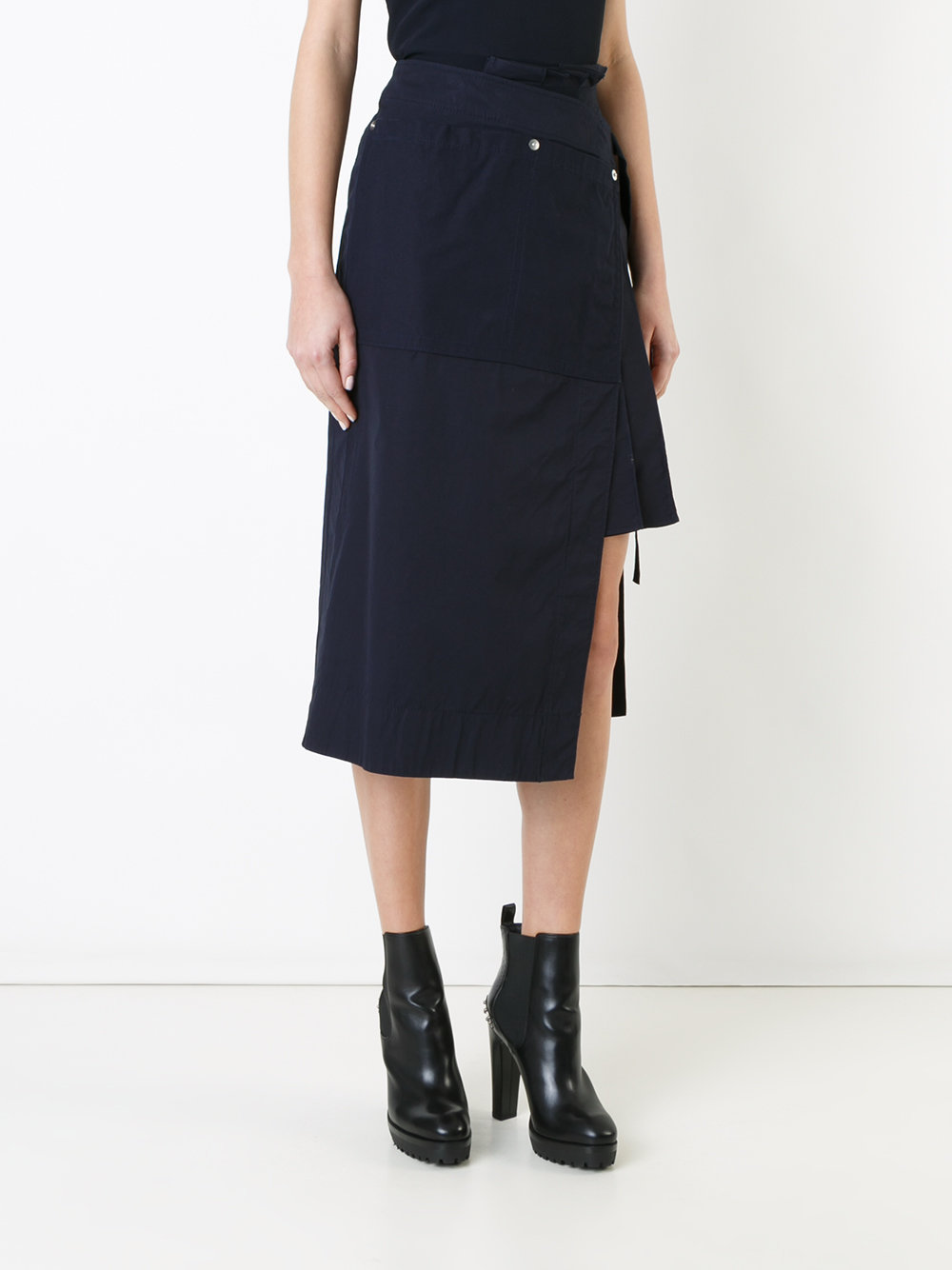 asymmetric pleated skirt