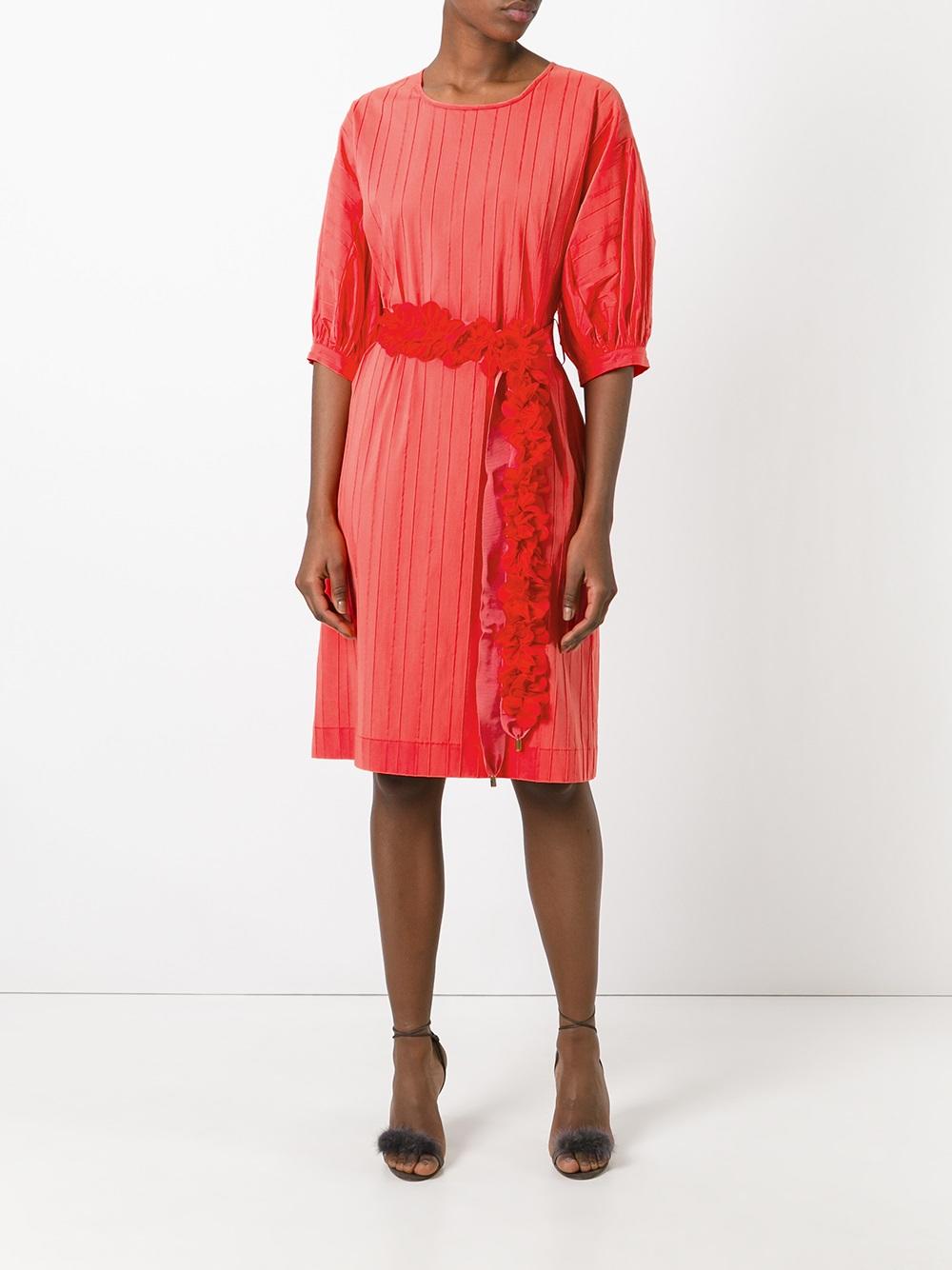 ruffled strap dress