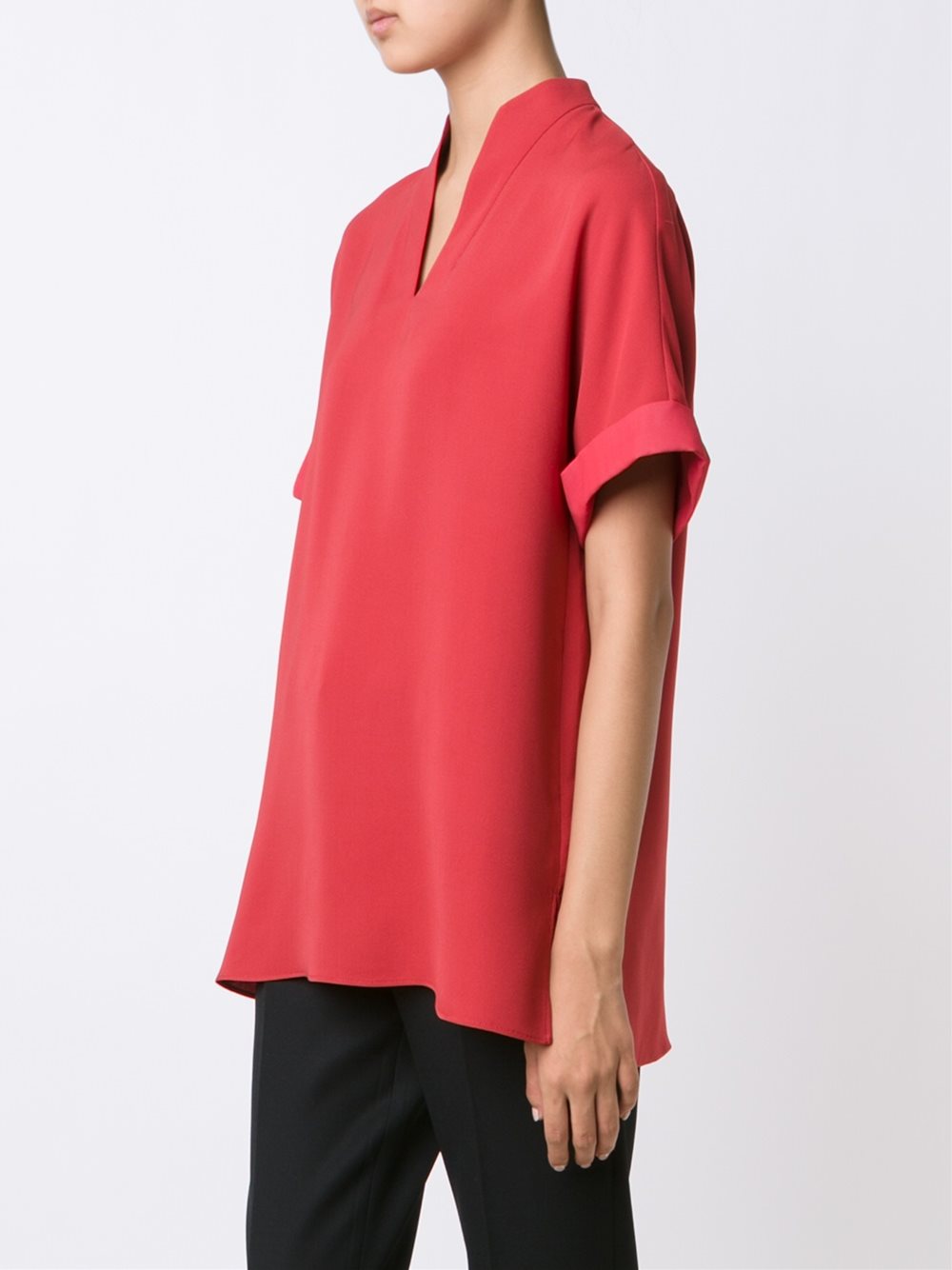 v-neck blouse