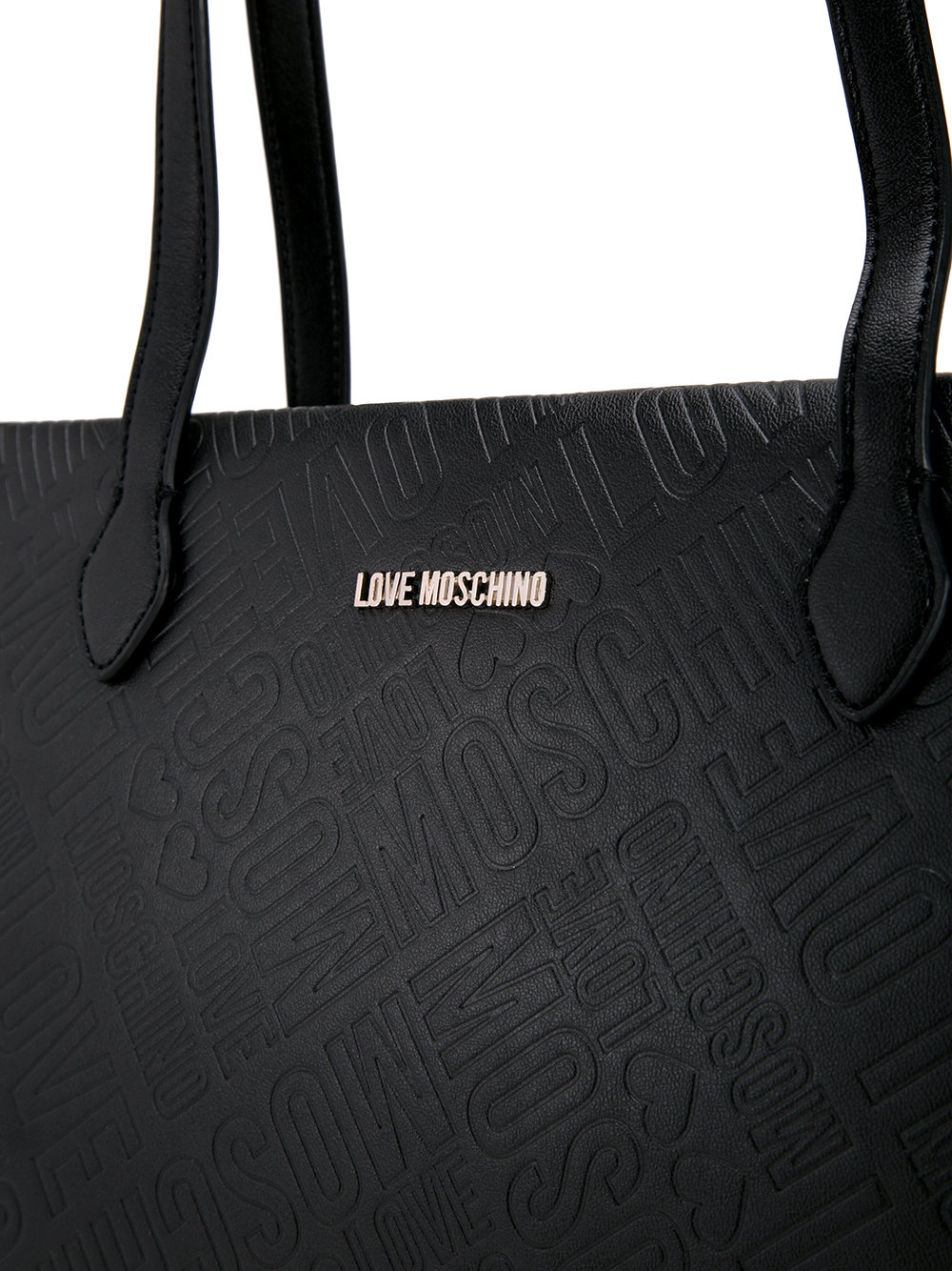 embossed logo shoulder bag