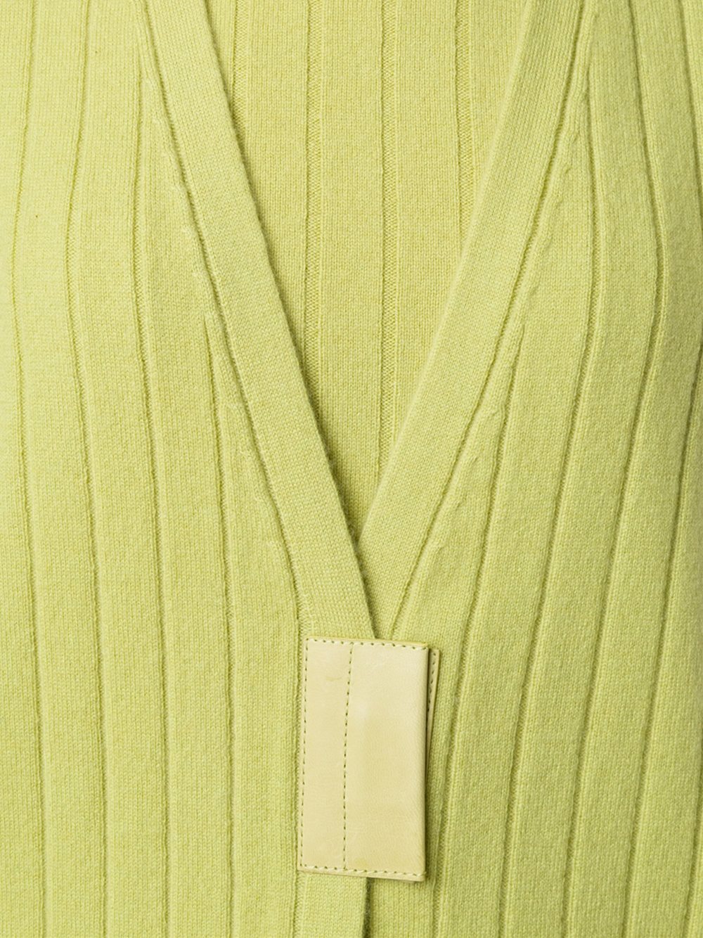 ribbed v neck cardigan