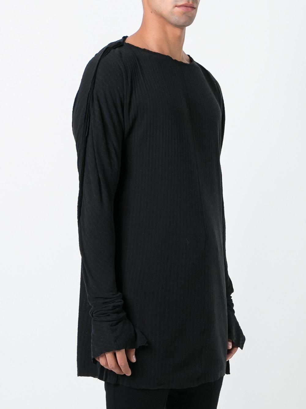 boat neck ribbed sweatshirt