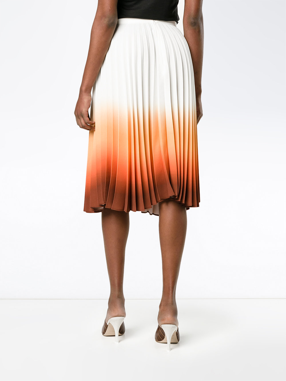 ombré pleated skirt 