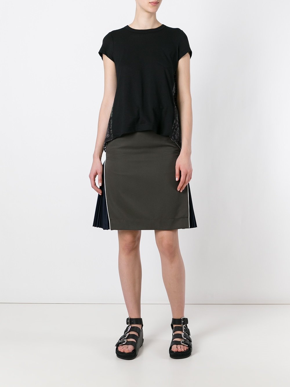 side pleat skirt