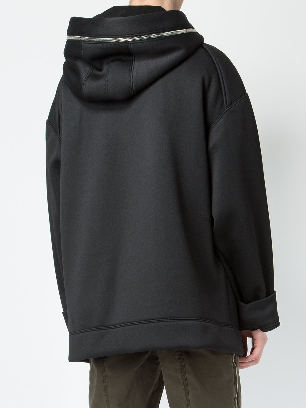 zipped detail hoody