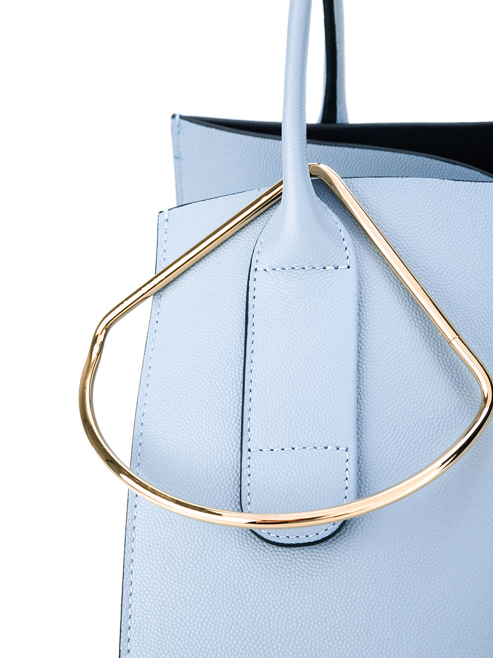 tote bag with gold tone detail