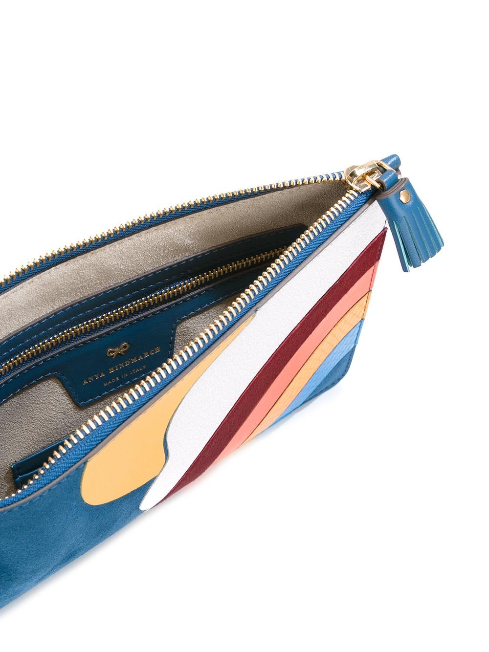 rainbow motif clutch