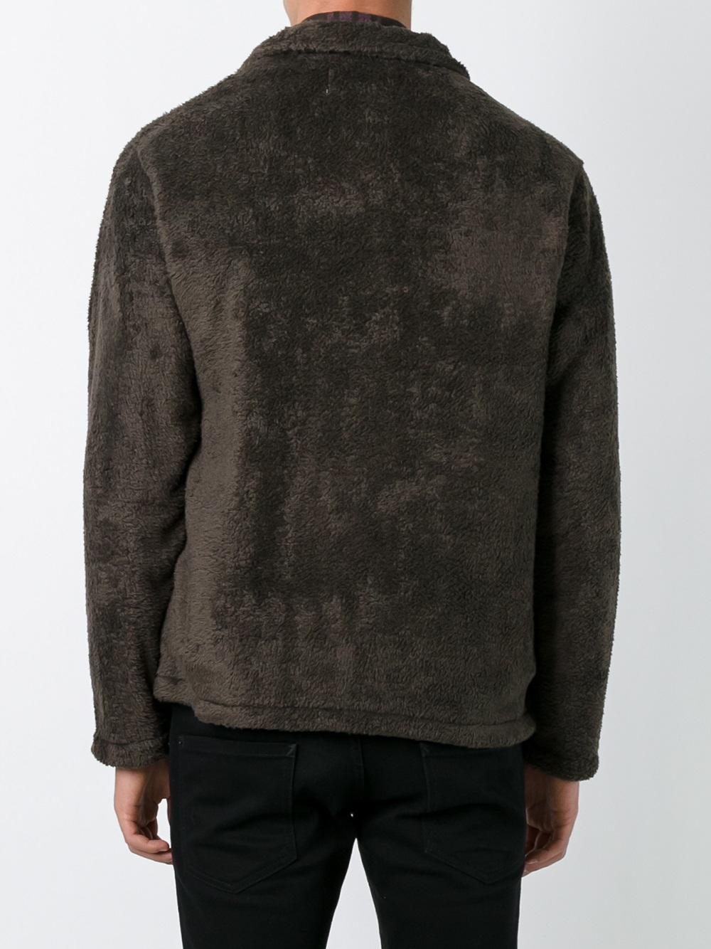 faux fur zipped jacket 