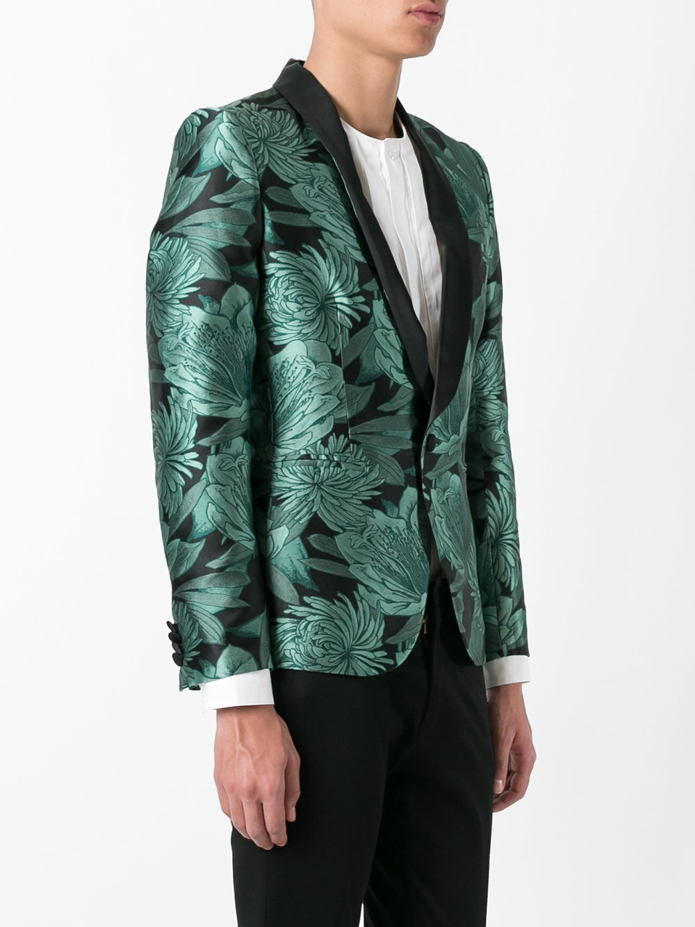 jacquard floral blazer 