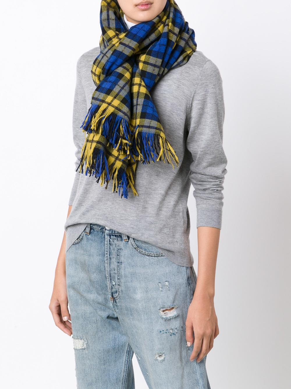 small checked scarf