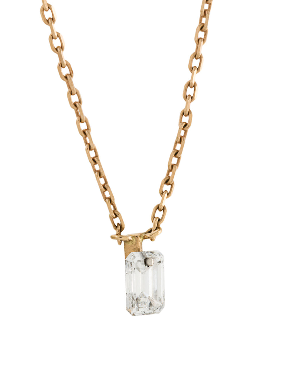 'Eticelle' emerald-cut diamond necklace