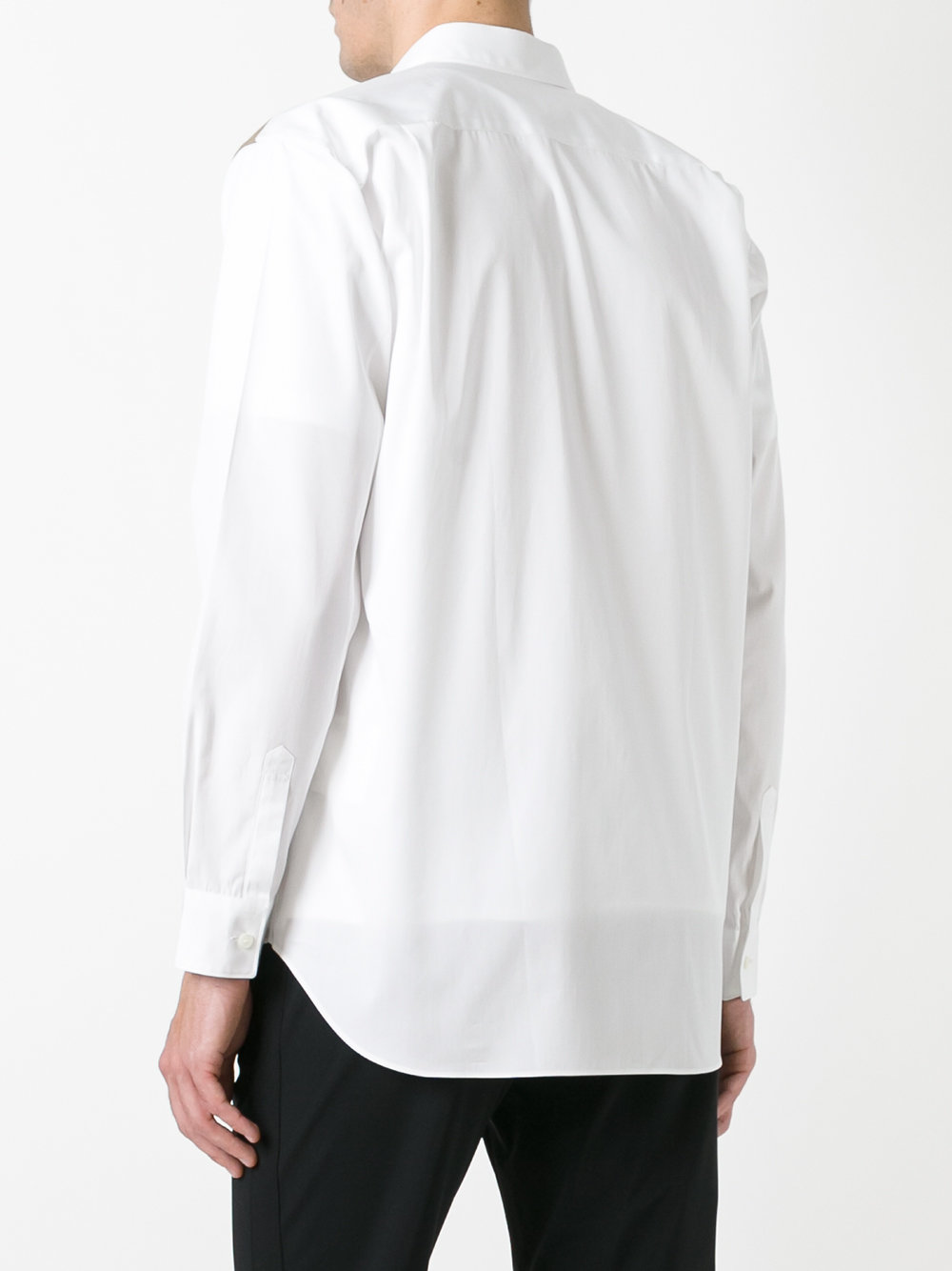 contrast patch shirt