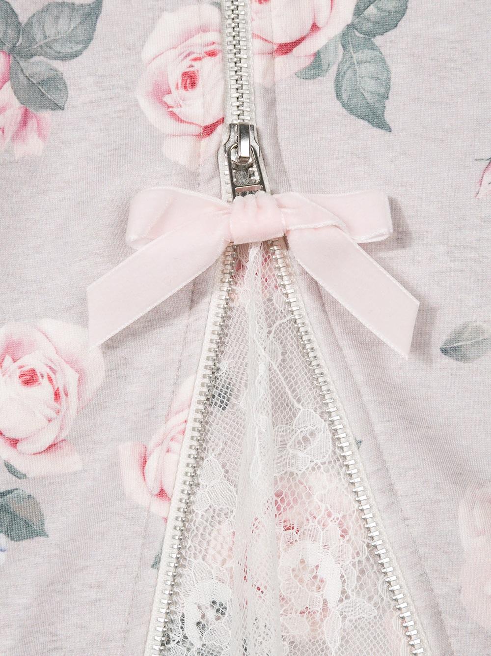 rose print jersey dress