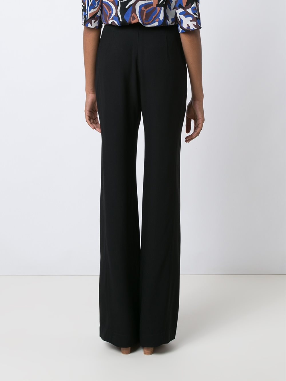 high waist flared trousers