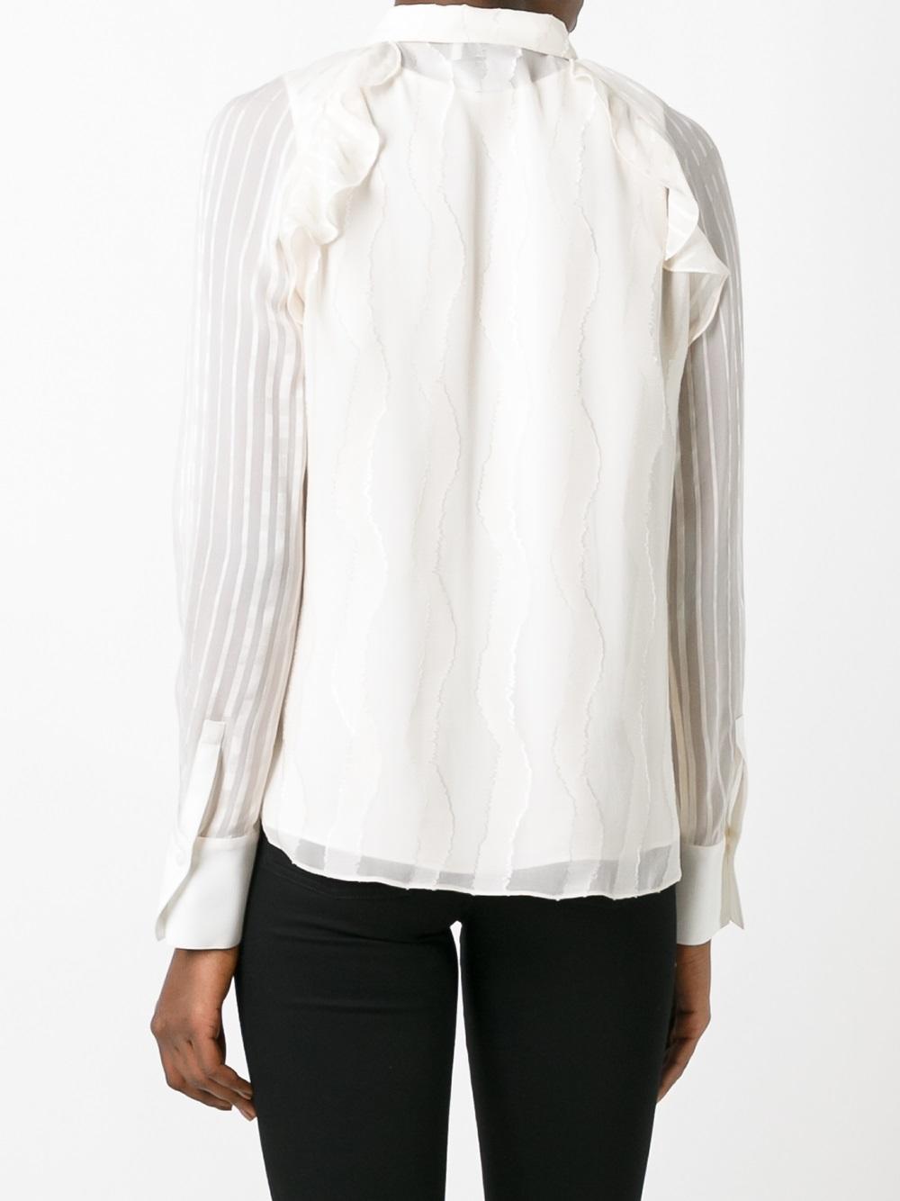 ruffled trim shirt