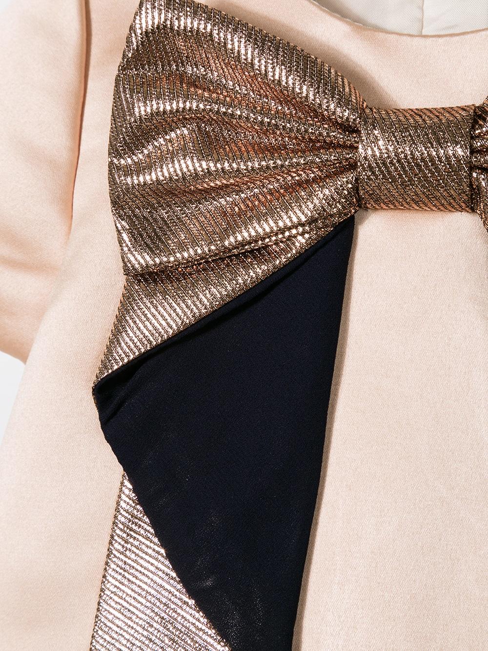origami bow shift dress