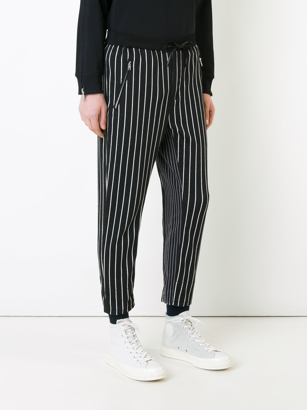 striped track pants