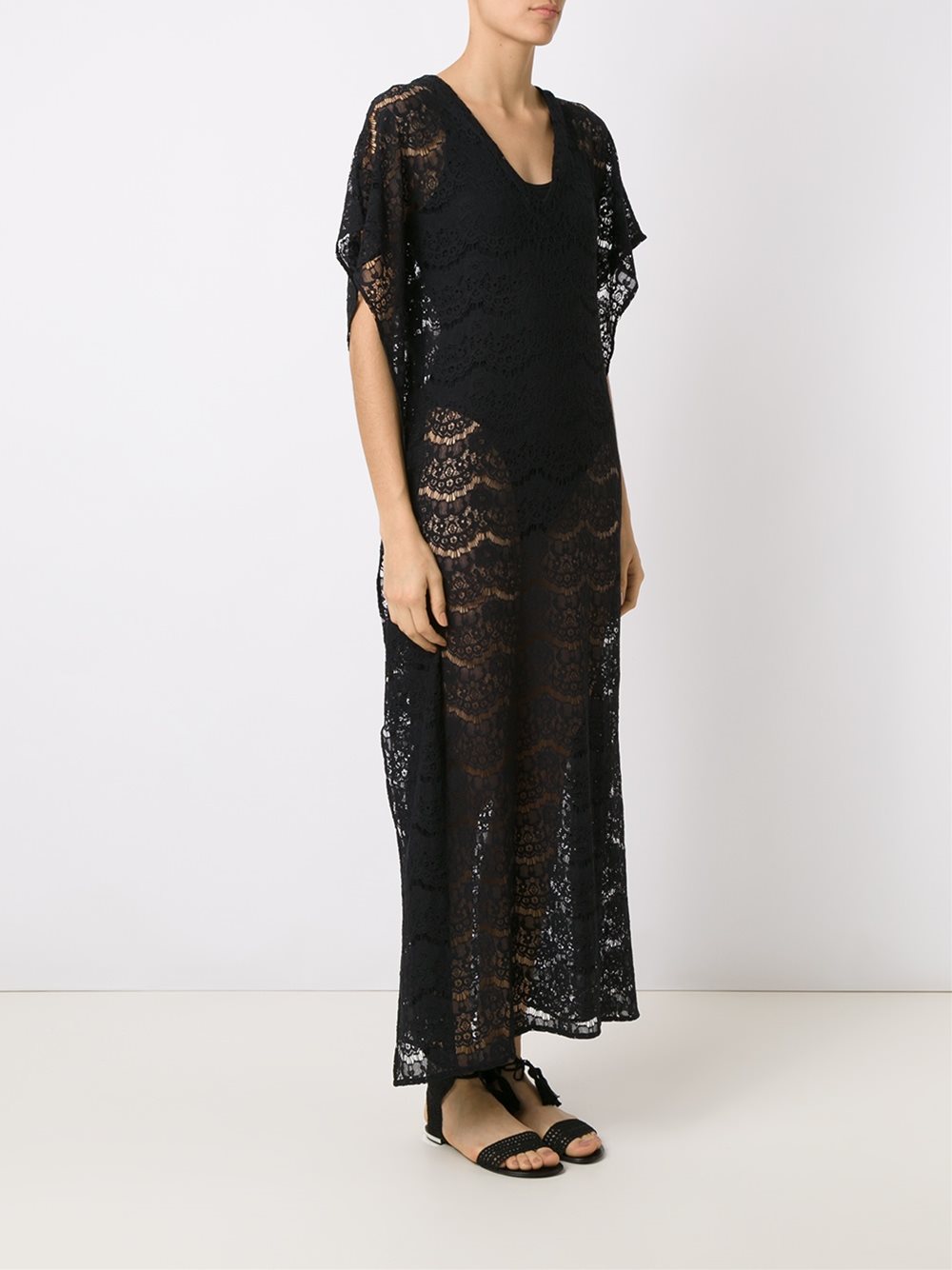 long lace kaftan