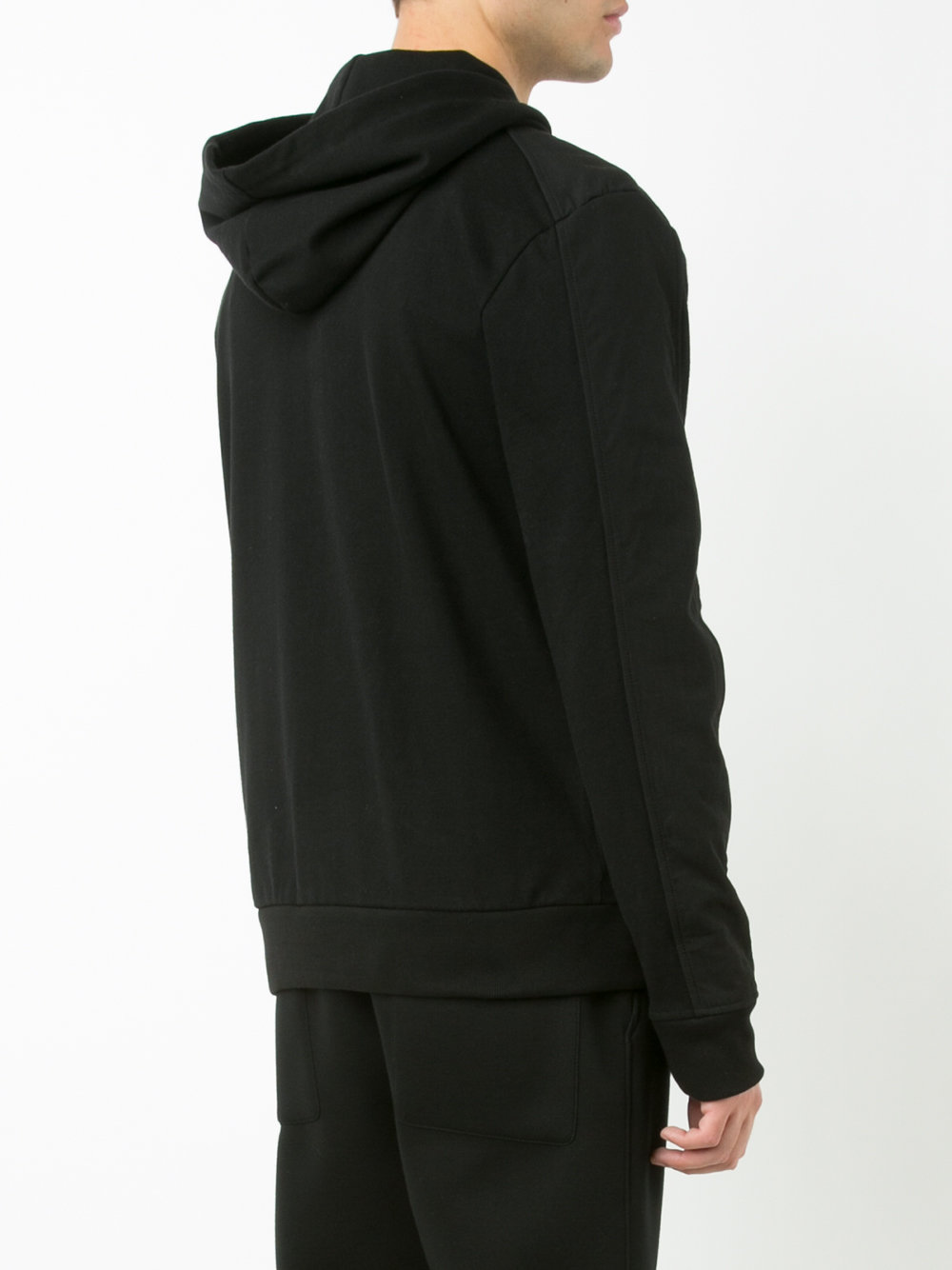 lace-up zipped hoodie